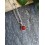 Collier & Pendentif en Jaspe Rouge Argent sterling 925