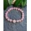 Bracelet " Amour " Quartz rose en pierre naturelle