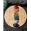 Pierres des 7 chakras avec plaque de rechargement en bois fleur de vie