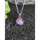 Pendentif Rond en Améthyste Argent 925 sterling