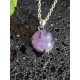 Pendentif Rond en Améthyste Argent 925 sterling