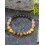 Bracelet en pierre de soleil, obsidienne noire, Oeil de tigre jaune et marron