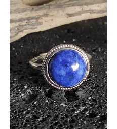 Bague Lapis Lazuli Ajustable Argent Sterling