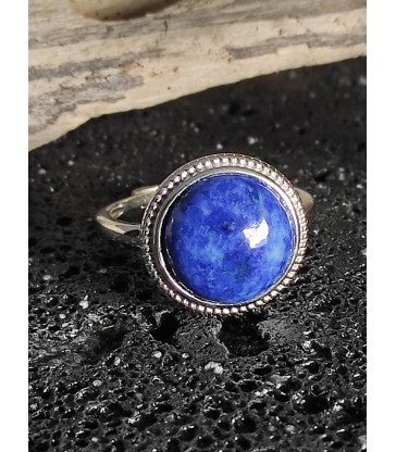 Bague Lapis Lazuli Ajustable Argent Sterling
