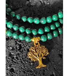 Bracelet Mala " Soulagement des Douleurs " en Malachite