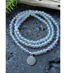 Bracelet Mala " Arbre de vie"  en pierre Angel Aura