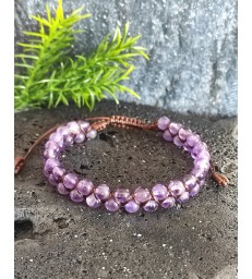 Bracelet Bohème Améthyste - Réglable
