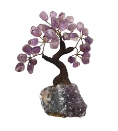 Arbre de Vie en Améthyste sur druse d'améthyste