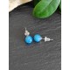 Boucles D'oreilles en Apatite Bleue - Argent Sterling 925