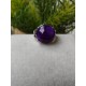 Bague ronde en pierre naturelle Agate Violette Ajustable