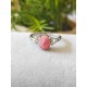 Bague en rhodochrosite - ajustable - argent sterling 925
