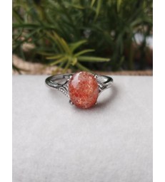 Bague en Pierre de Soleil - Ajustable - Argent sterling