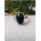 Bague en Obsidienne Noire Ajustable Argent Sterling