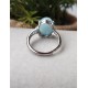 Bague ajustable en Aigue Marine - Argent sterling 925