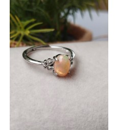 Bague en Opale de feu ajustable