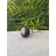 Bague en Obsidienne Argentée - ajustable Argent sterling 925