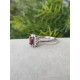 Bague en grenat - Ajustable argent sterling 925