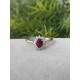 Bague en grenat - Ajustable argent sterling 925