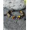 Bracelet Bohème " Triple Protection " en pierre naturelle Oeil de Tigre, Obsidienne Noire & Hématite