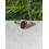 Bague en grenat - Ajustable argent sterling