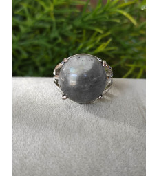 Bague ronde en Labradorite Ajustable